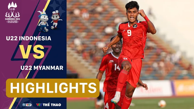 Cầu thủ U22 Indonesia ghi bàn từ quả đá phạt trực tiếp vào góc xa của U22 Myanmar Cầu thủ U22 Indonesia ghi bàn từ quả đá phạt trực tiếp vào góc xa của U22 Myanmar